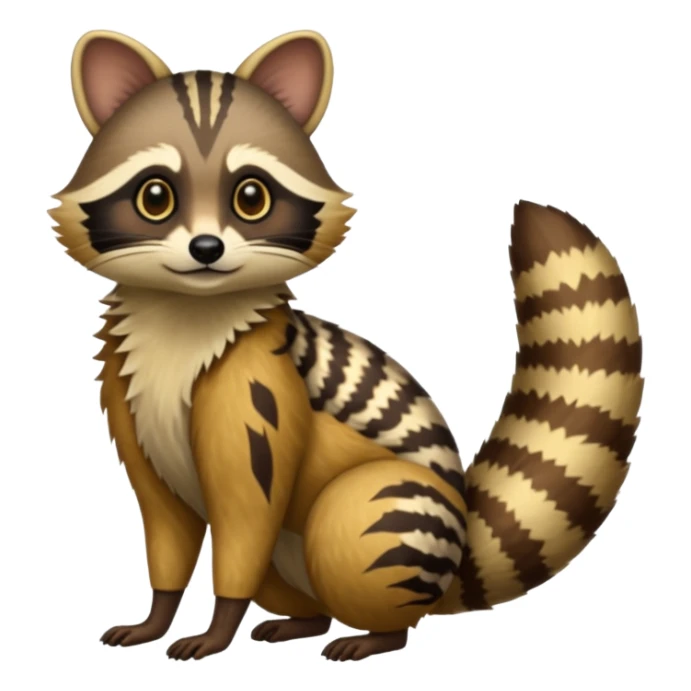 Cacomistle-tanuki-genet-oncilla-animal-hybrid (full body) sticker