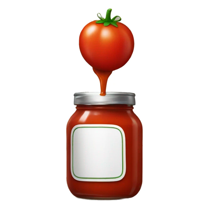 tomato sauce jar wearing headphones sticker