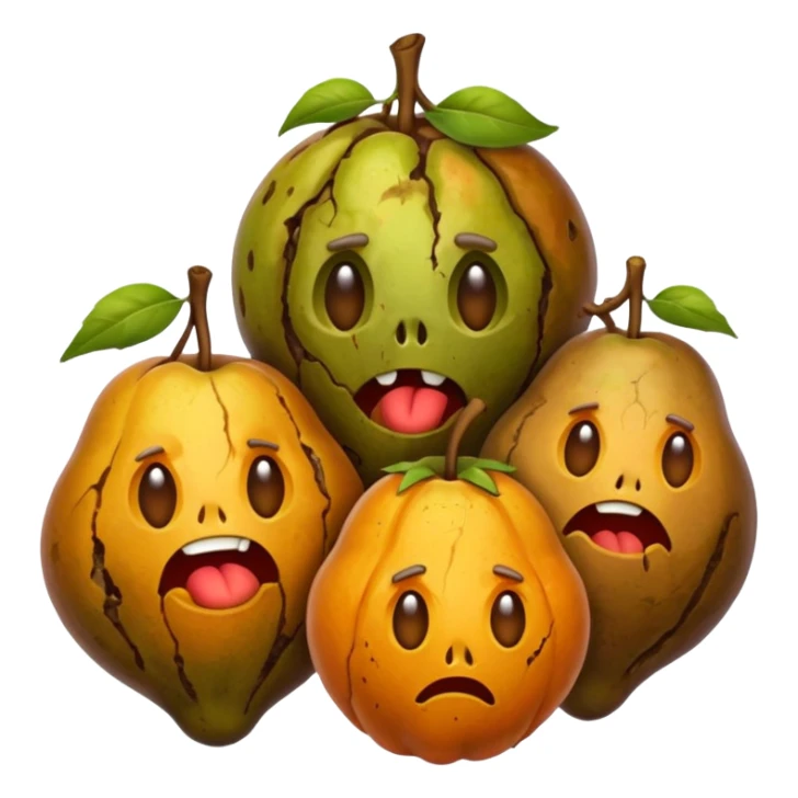 small pile of rotten fruits sticker
