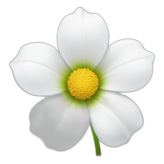 White flower  sticker