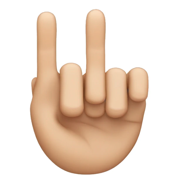 three fingers up, the thumb, index, and middle finger sticker