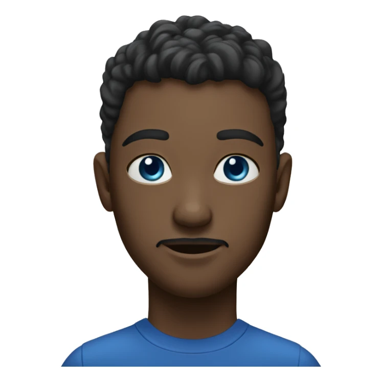 homme yeux bleus calvitie sticker