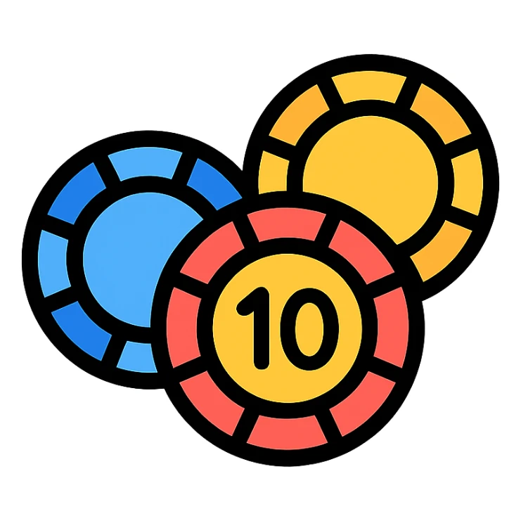 casino chips icon, clean and modern style sticker