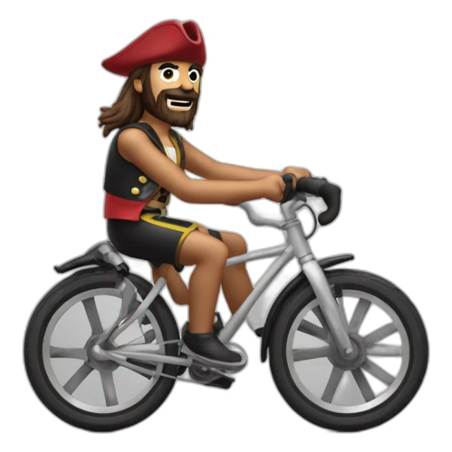 Steve the pirate on a roadbike sticker