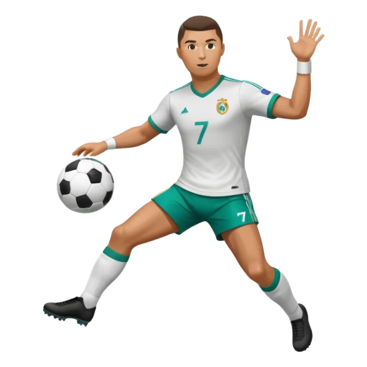 Ronaldo Kicking a football sticker