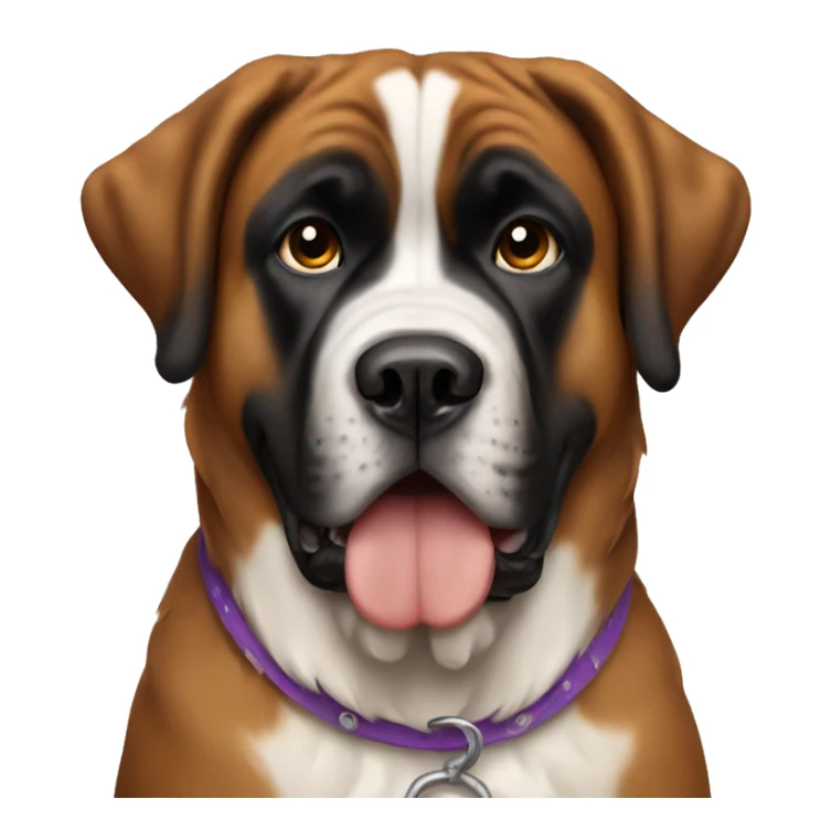 St. Bernard mixed with boxer dog emoji sticker