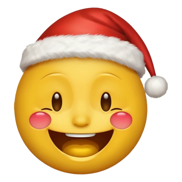 Laughing emoji with christmas yellow face only with tears in eyes sticker