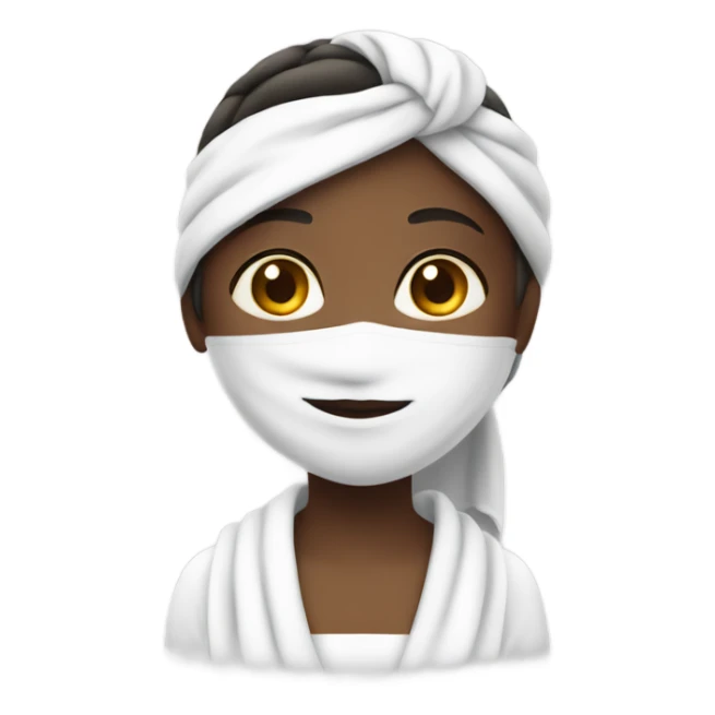 Girl in a white white towel sticker