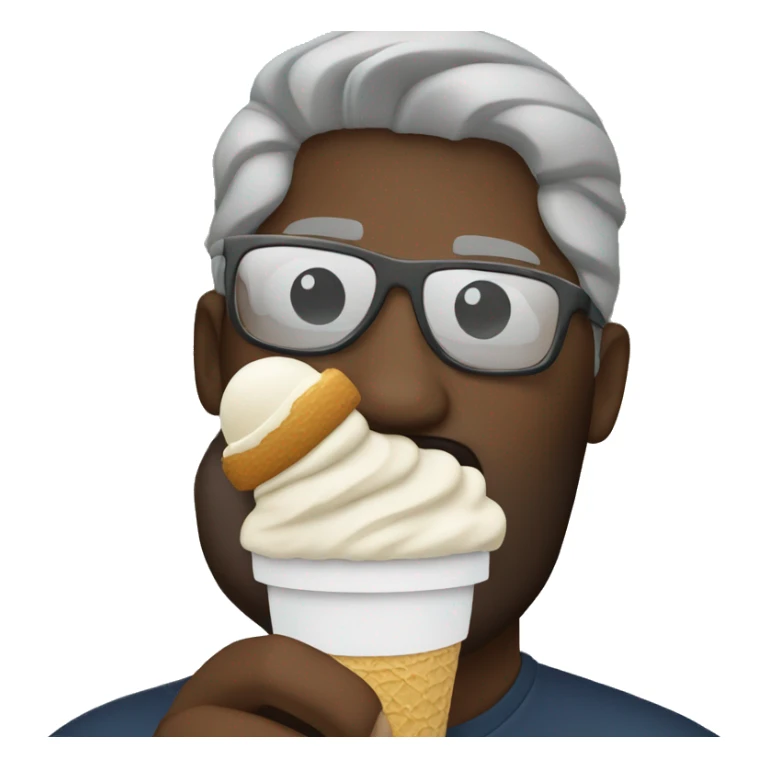 Man with sunglasses eating ice cream sticker