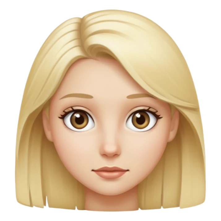 Blonde girl with grey eyes  sticker