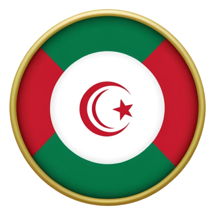 circle iranian flag green white and red  sticker