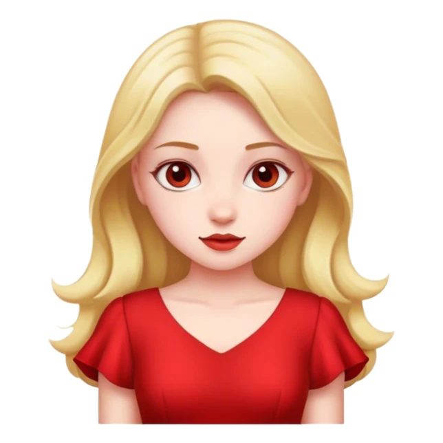 girl with red dres sticker