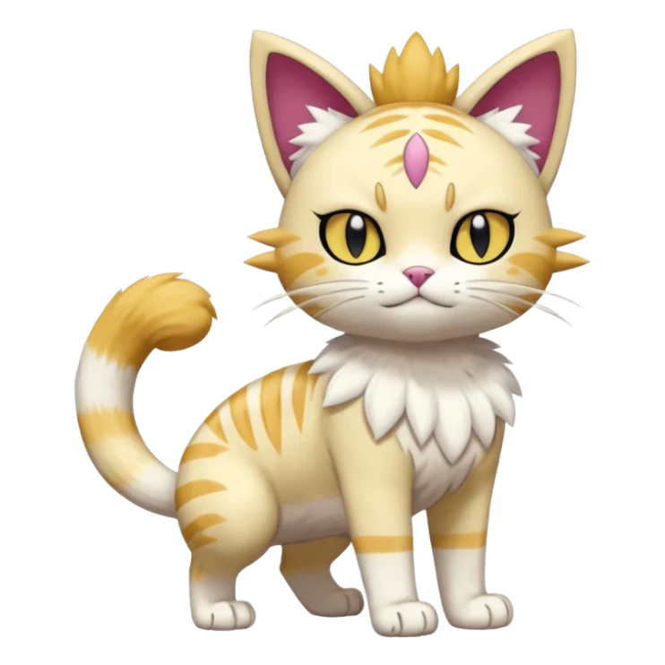 Delcatty-Meowth-Gatomon-fusion, full body sticker