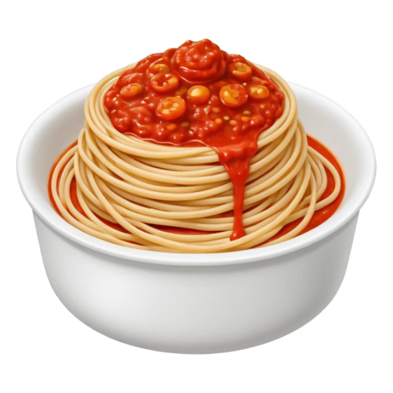 spaghetti pasta with tomato sauce in de top sticker