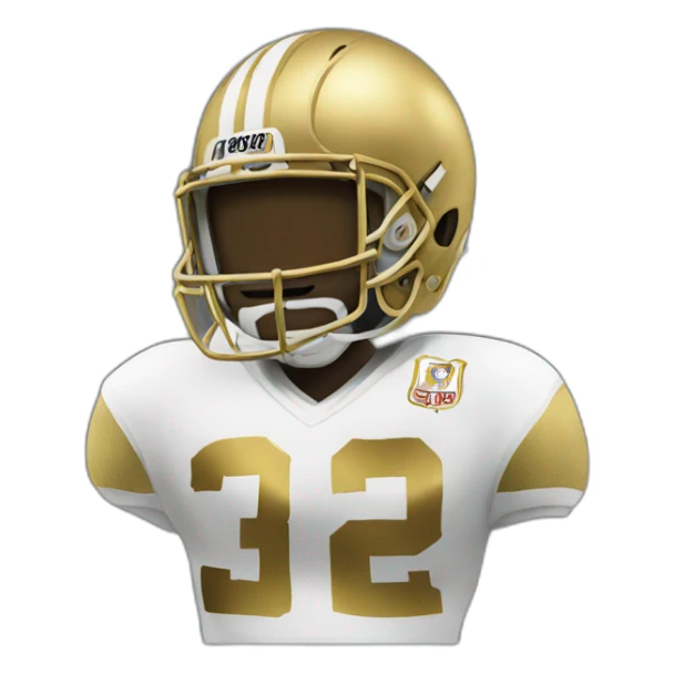 football wearing gold chain with gold shades sticker