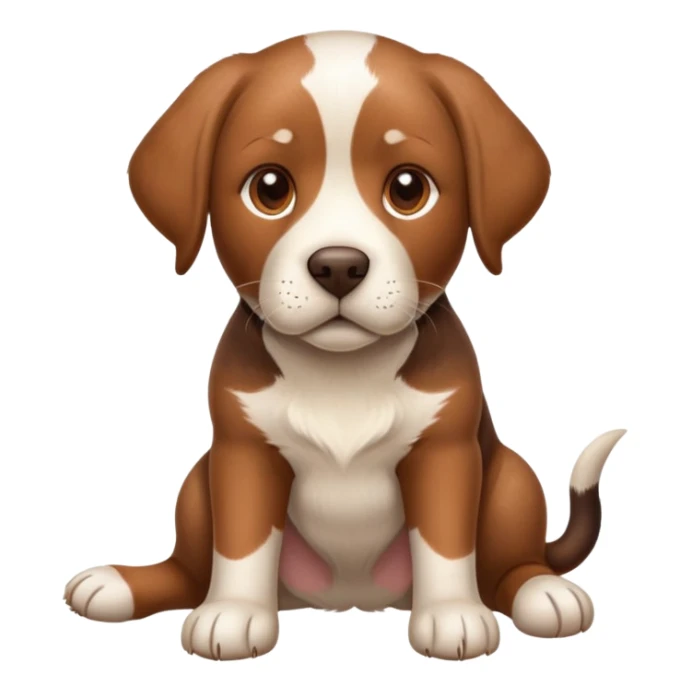 highly detailed brown Lab with calico spotting, anatomically correct, realistic shading and texture sticker