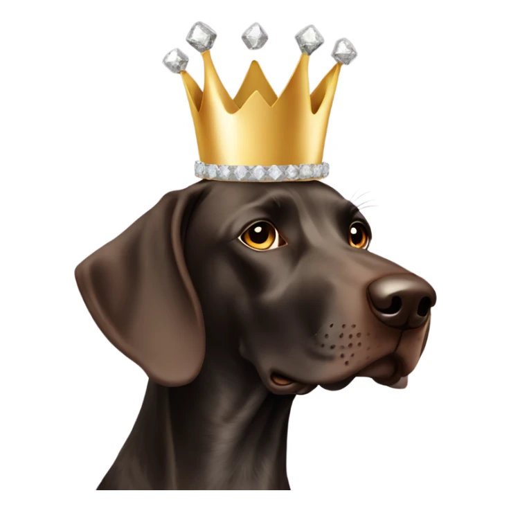 German shorthair Happy New Year tiara sticker