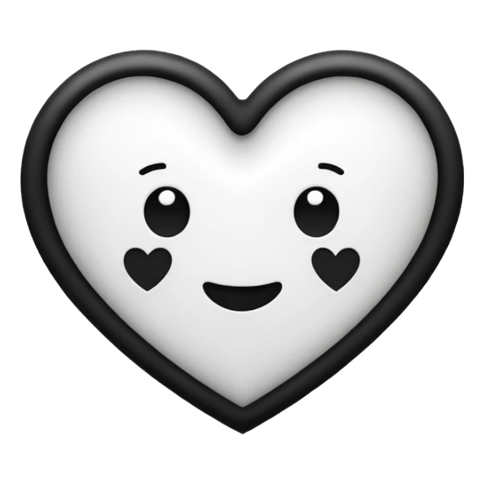 heart black and white doodle  sticker