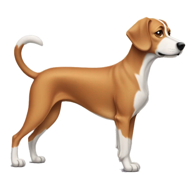 really long body shot legged dog sticker