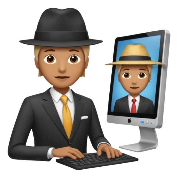  A person that has a computer screen as it head A person that has a computer screen as it’s hat and wear a suit and wears a suitand is wearing a suit sticker
