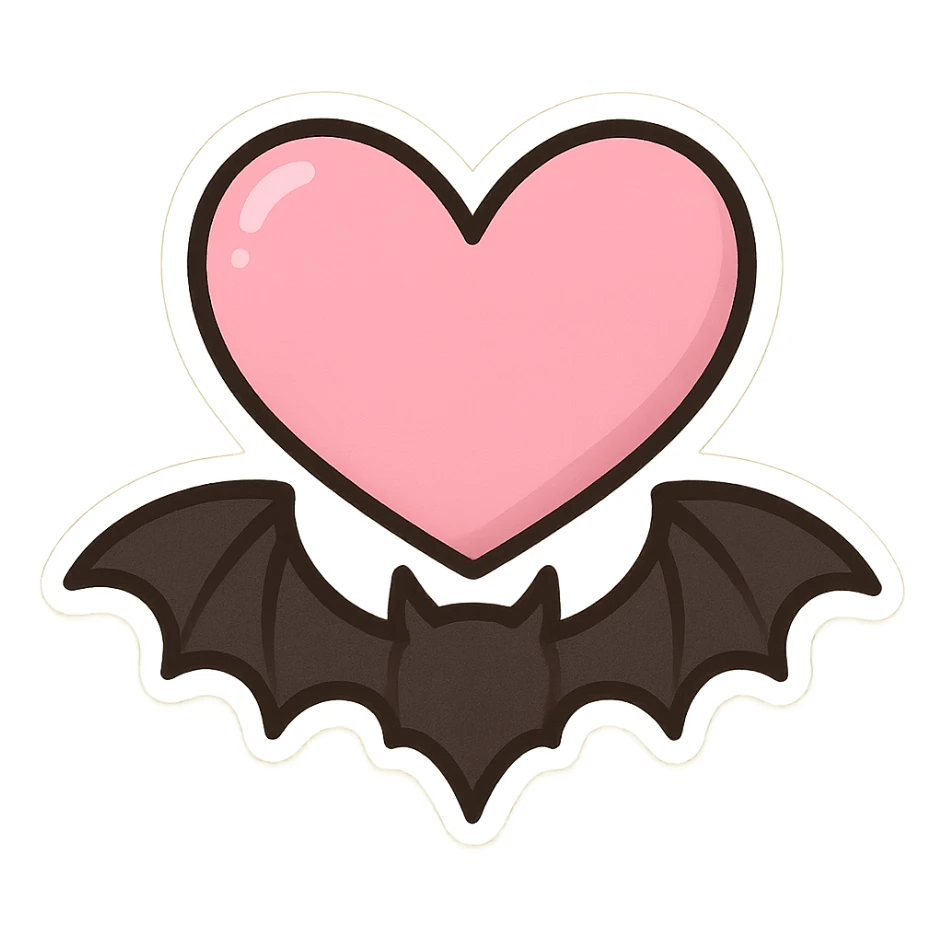 Goth pink object sticker