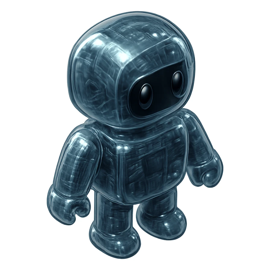 android robot black glossy futuristic sticker