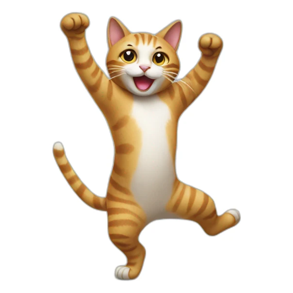cat dancing sticker