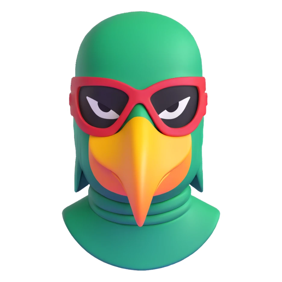 Louisiana themed ski mask with pelican and bayou design sticker