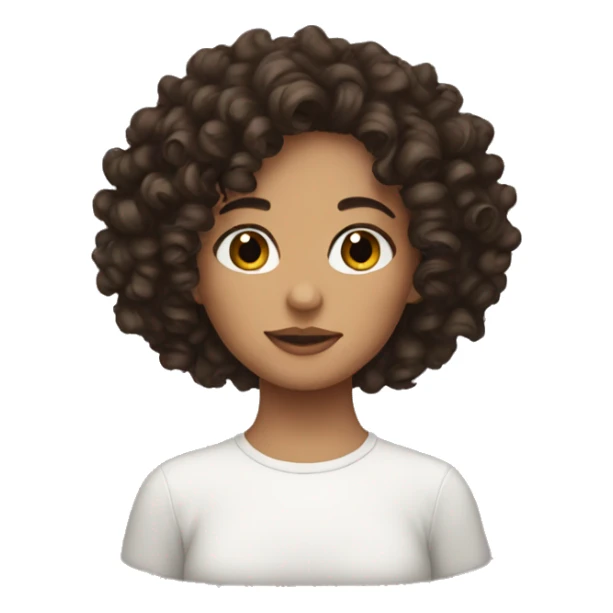 curly aesthetic brunette girl sticker