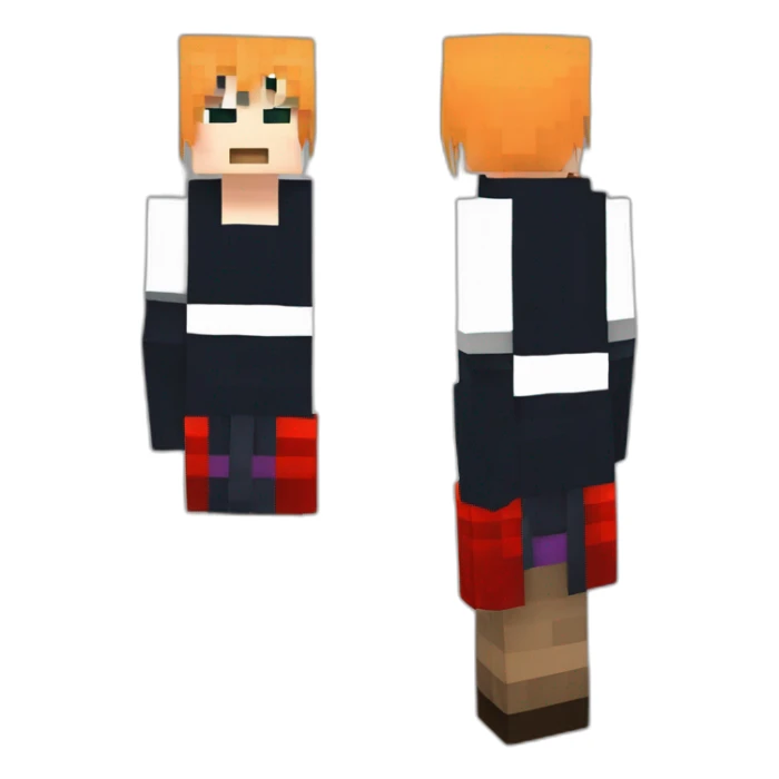Kurosaki Ichigo estilo minecraft pulgar arriba sticker