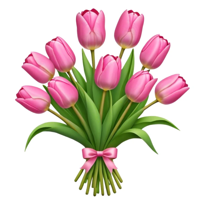 bouquet of pink tulips sticker