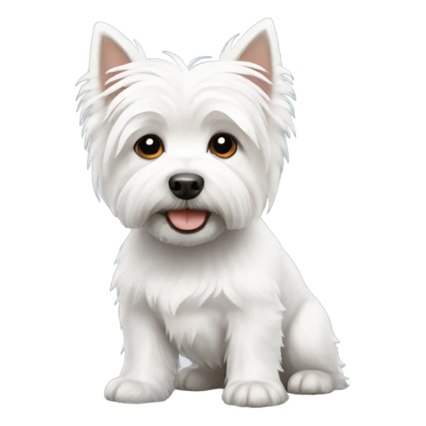 white west highland terrier small dog sticker