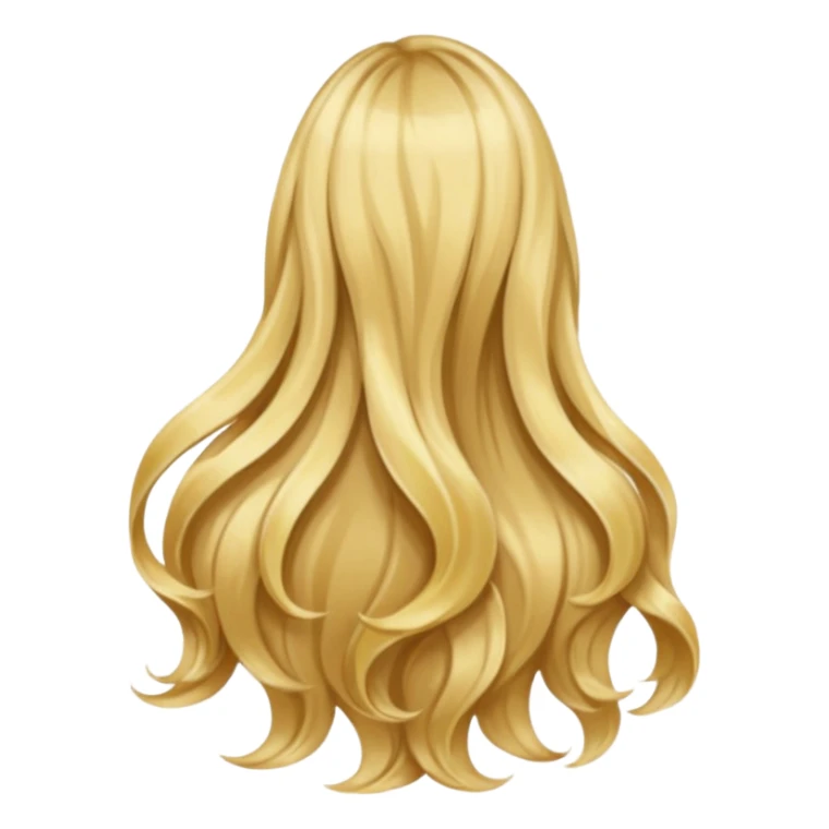 back view of long blonde hair sticker
