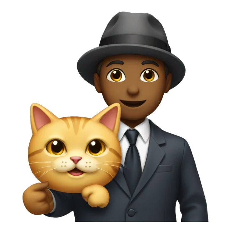 boy in suit with cat wearing hat saying VOTE sticker
