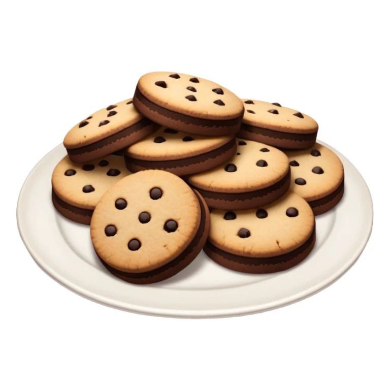 A plate of chocolate shortbread cookies (without chocolaté chips) sticker
