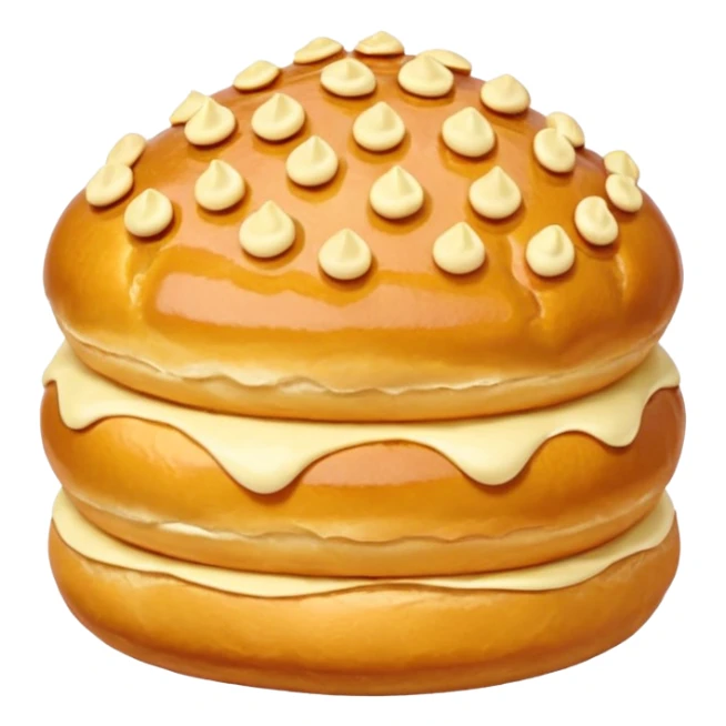 choux pastry, golden and puffy, simple and cute sticker