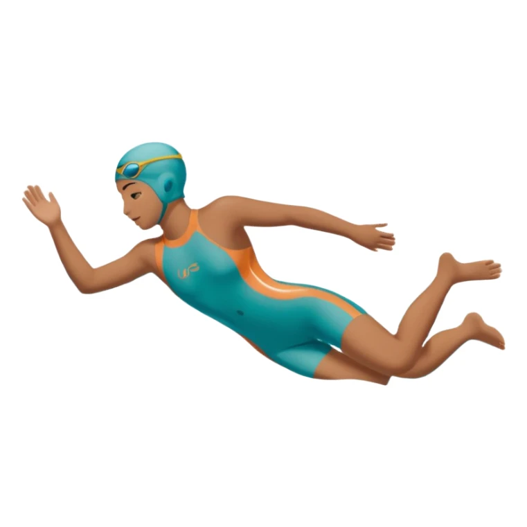 swimming side view in the water lake, with water sticker