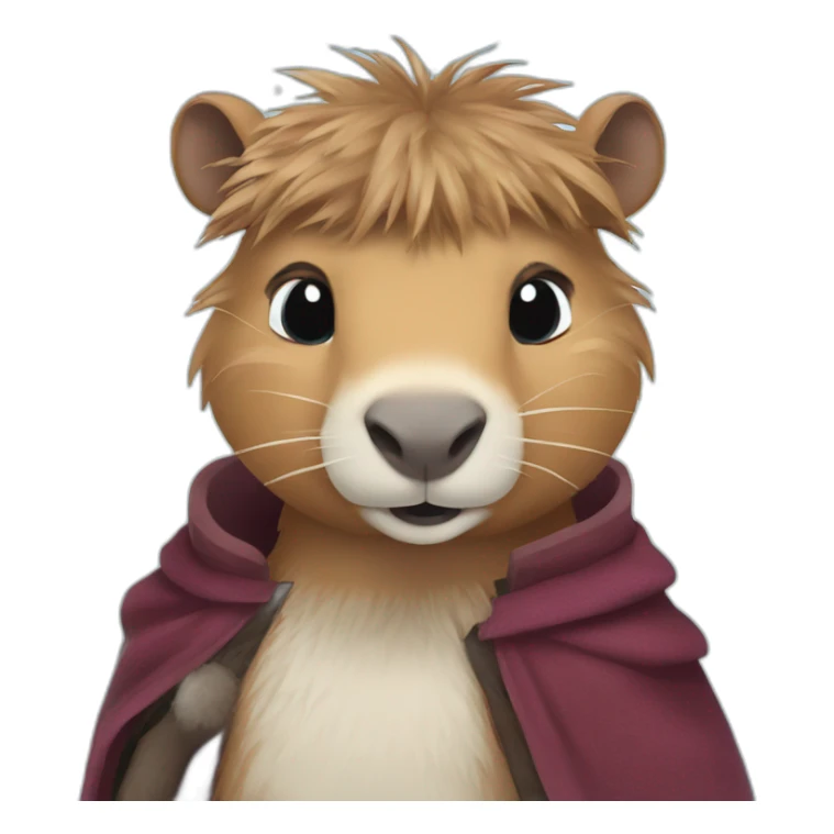 capybara in Elza’s FROZEN costume  sticker