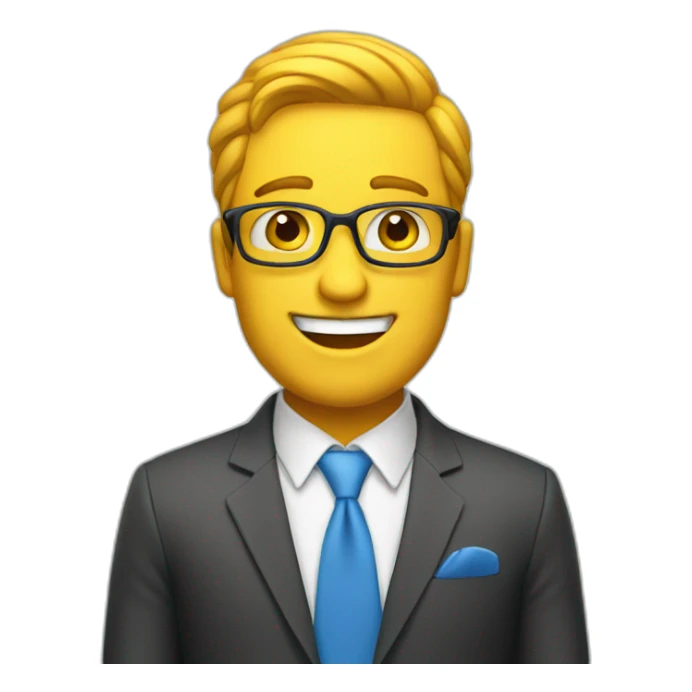 sales man happy for sales like sky rocket sticker