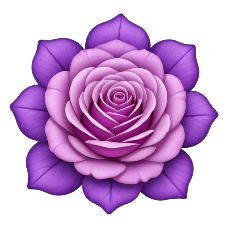 rose shape flower, no stem, now make it a purple sticker