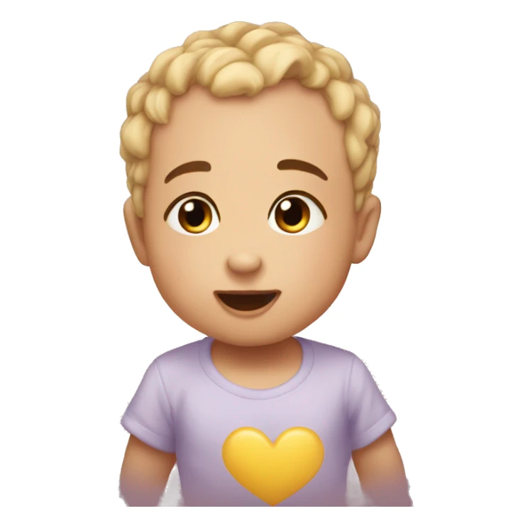 baby pino heart sticker