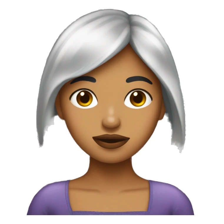 Una chica pequeña con la boca estilo kiss  sticker