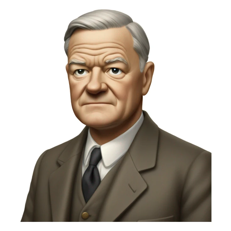 photorealistic Herbert Clark Hoover sticker