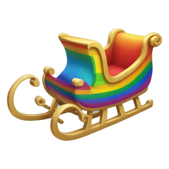Rainbow sleigh sticker
