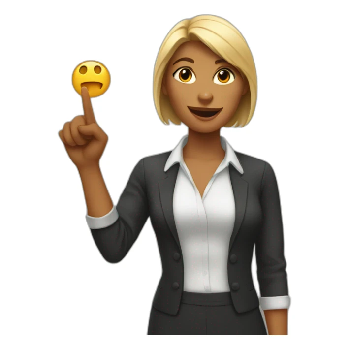 Woman Pointing at Cat sticker