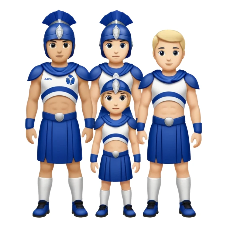 royal blue and white spartan school team sticker