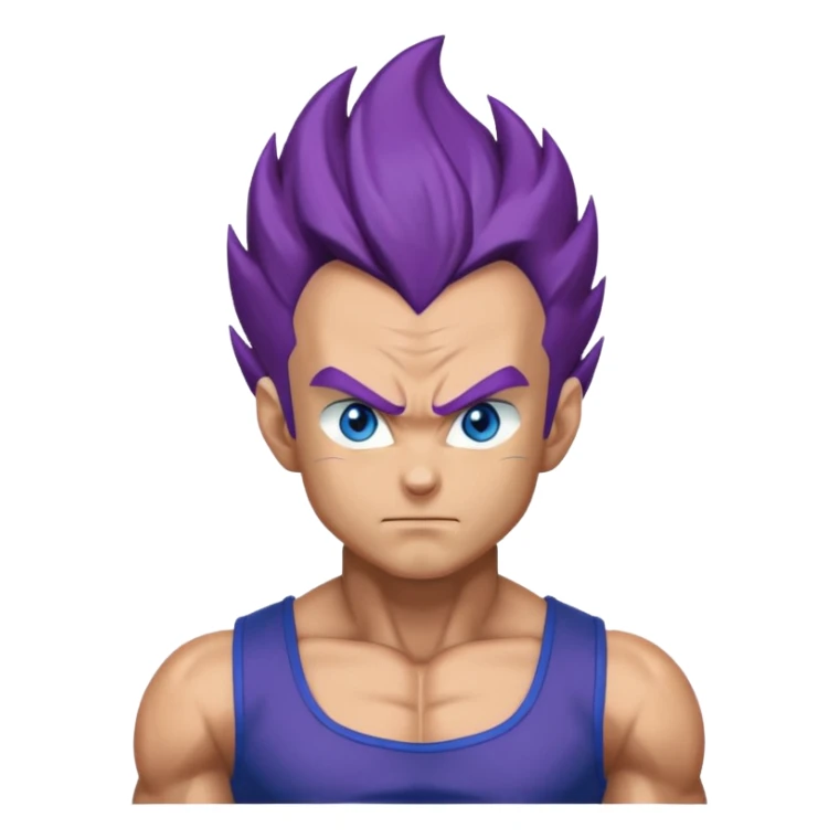 Vegeta ultra ego with purple hair sticker