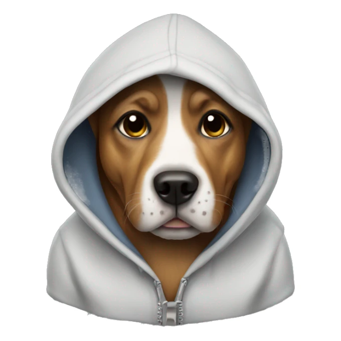 Dog with a hoodie on  sticker