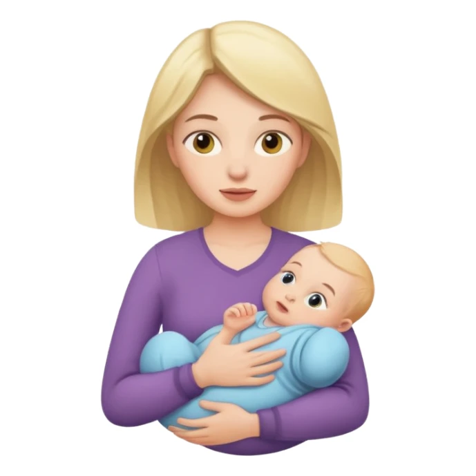 Woman is holding a baby  sticker