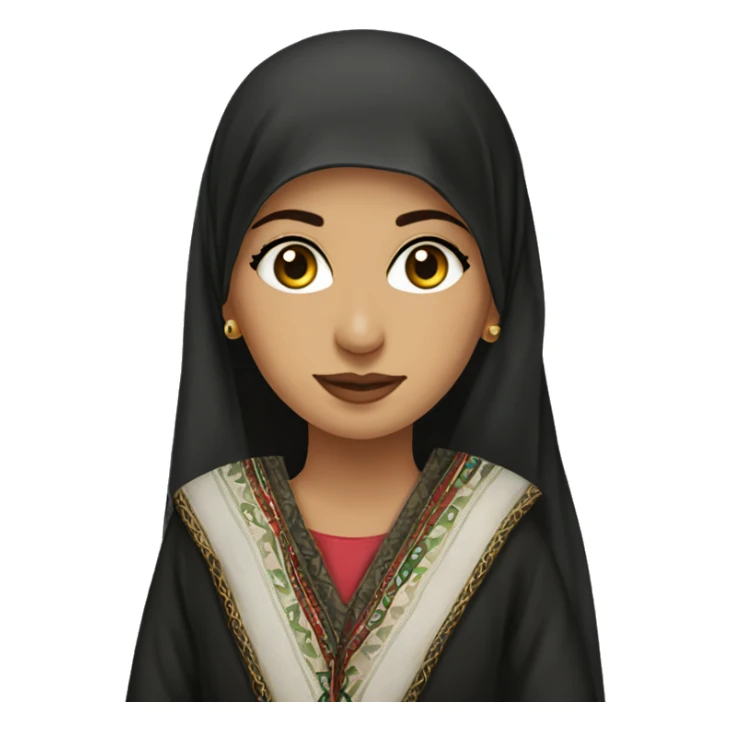 Palestine women thobe tatreez sticker